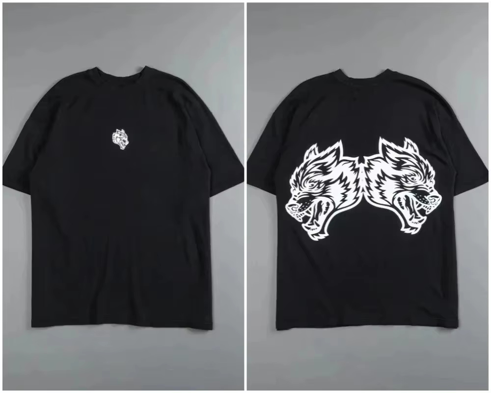 Street Fashion High End - Retro Black Wolf Head High End