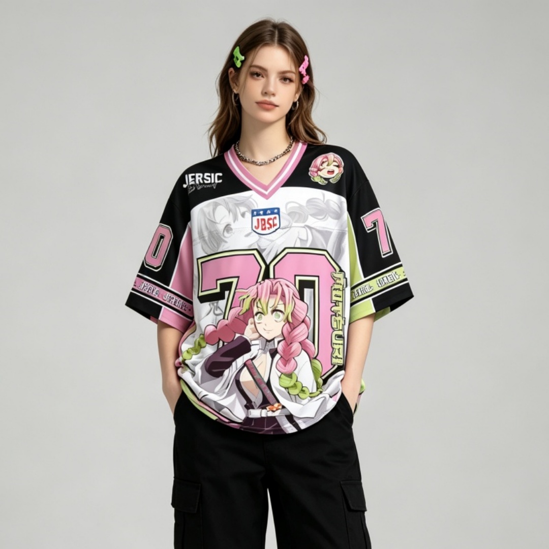 Street Fashion Anime - Demon Slayer Anime Character Print Summer