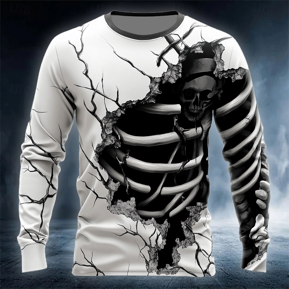 Street Fashion Us - Funny 3D Skull Print Men's T-shirt