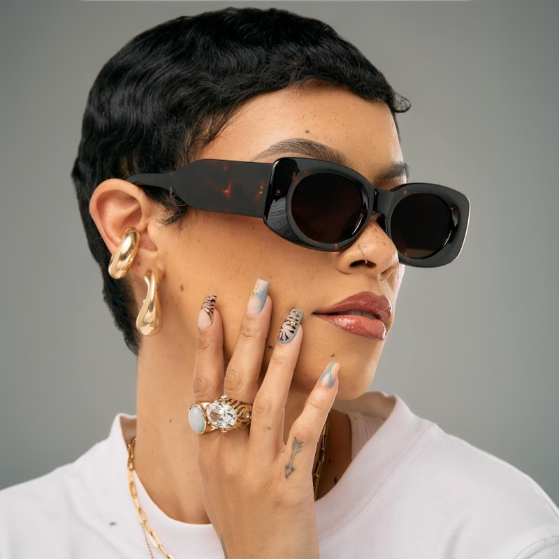 Leopard Color Sunglasses Women - Street Fashion High End 评论和价格