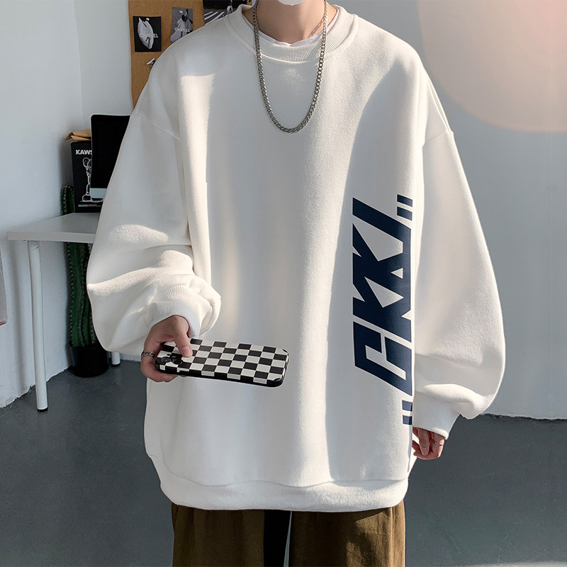 Side Letter Printed Long Sleev - Street Fashion Us 评论和价格
