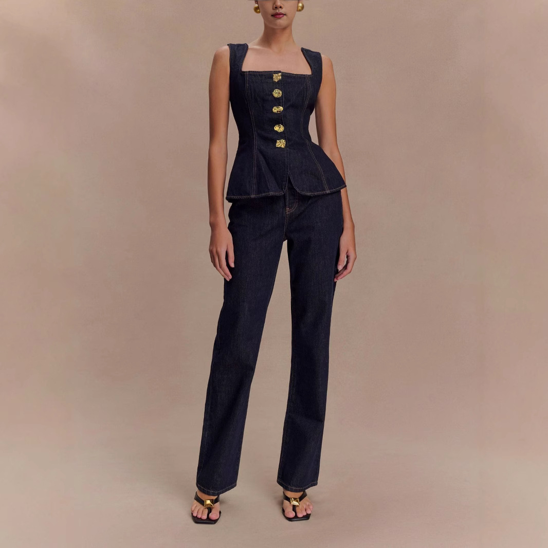Summer Denim Pant Sets Women 2 - Street Fashion Jeans Women 评论和价格