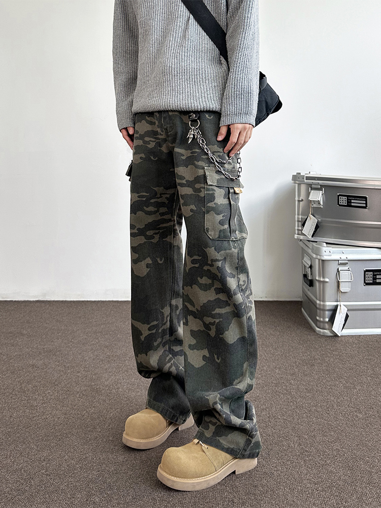 Military Green Camouflage Work - Street Fashion Vibes 评论和价格