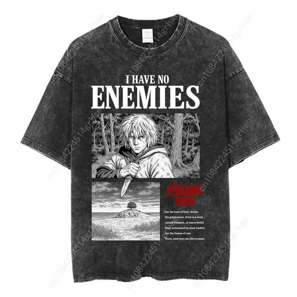 Vintage Washed Anime Vinland S - Street Fashion Anime 评论和价格