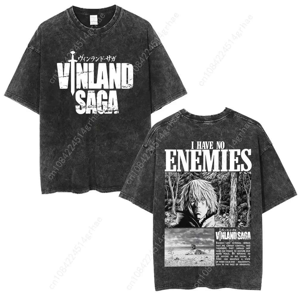 Vintage Washed Anime Vinland S - Street Fashion Anime 评论和价格