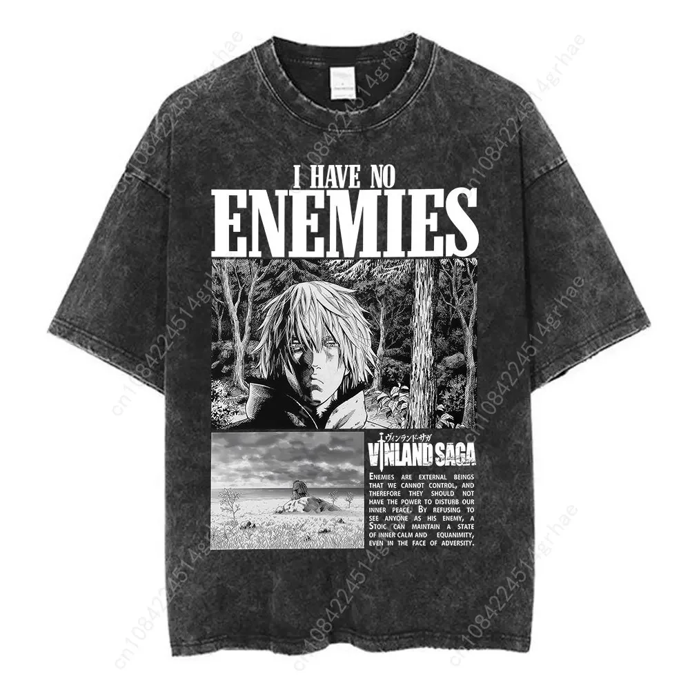 Vintage Washed Anime Vinland S - Street Fashion Anime 评论和价格