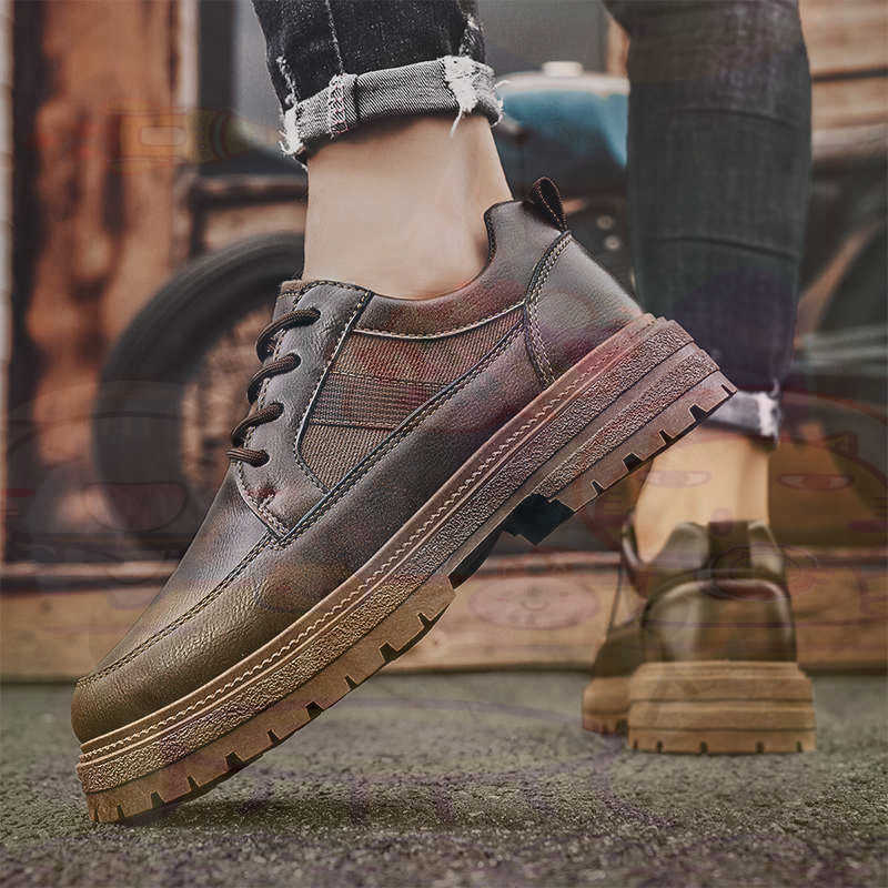 Dark Natural Leather Fashion T - Street Fashion For Short Guys 评论和价格