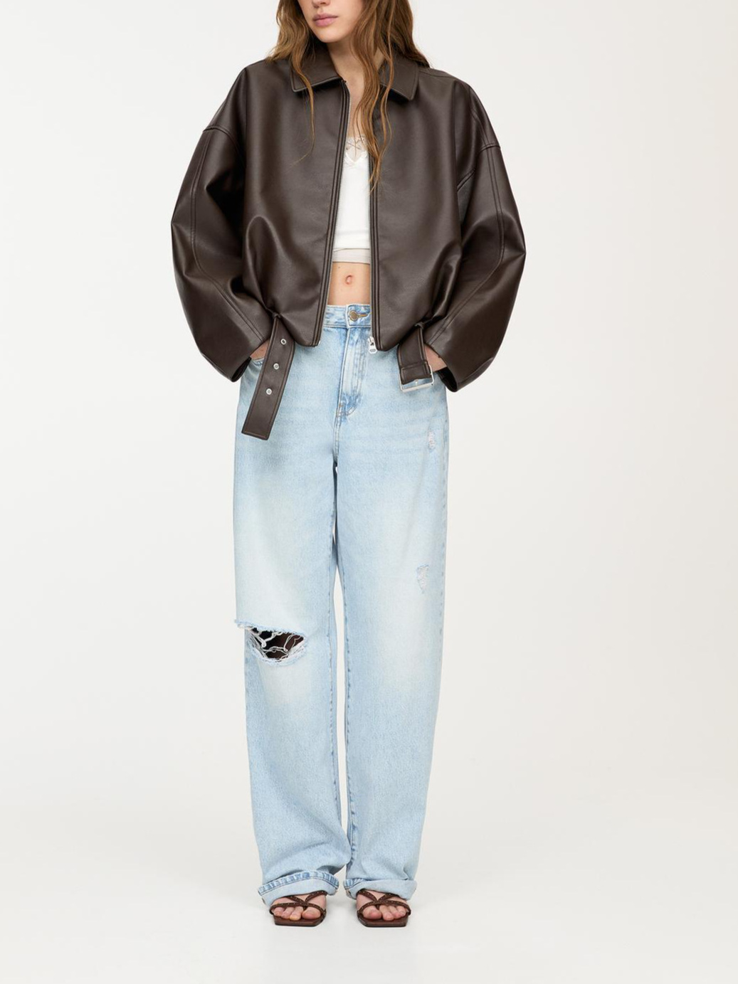 GG Fashion Leather Jacket Wome - Street Fashion Co 评论和价格