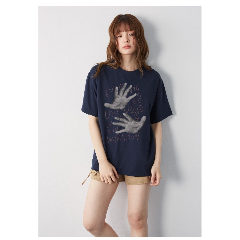 FUNNY GUY American Retro T-shi - Street Fashion For Short Guys 评论和价格