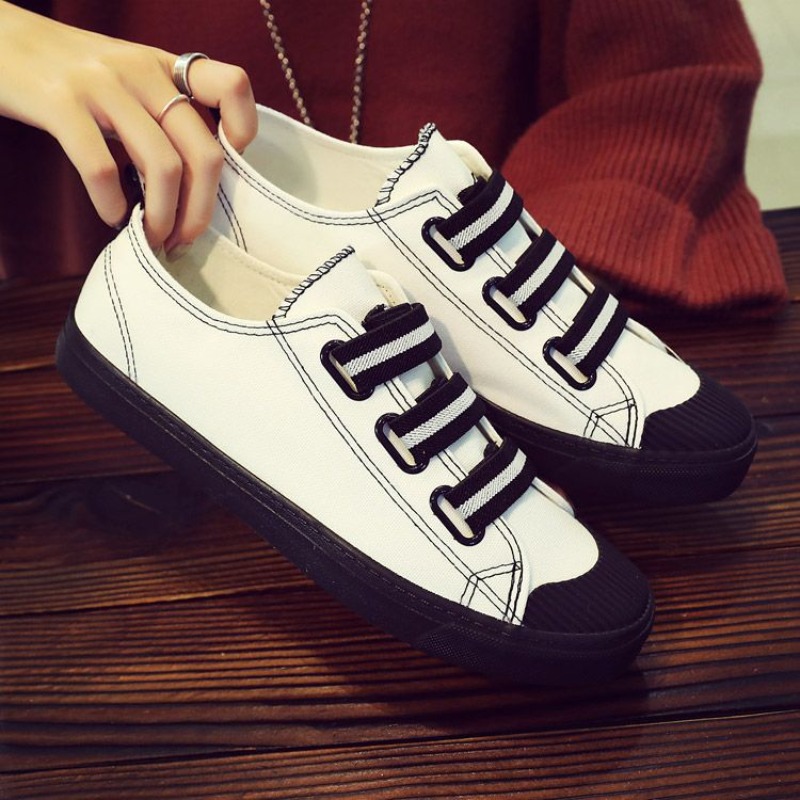 Korean Style Slip-On Canvas Sh - Street Fashion Vibes 评论和价格