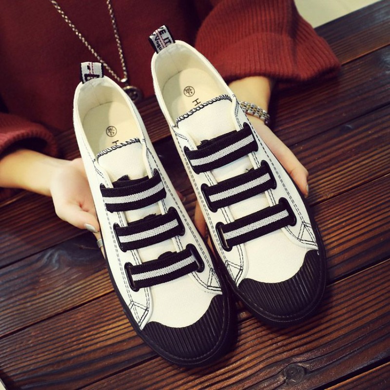 Korean Style Slip-On Canvas Sh - Street Fashion Vibes 评论和价格