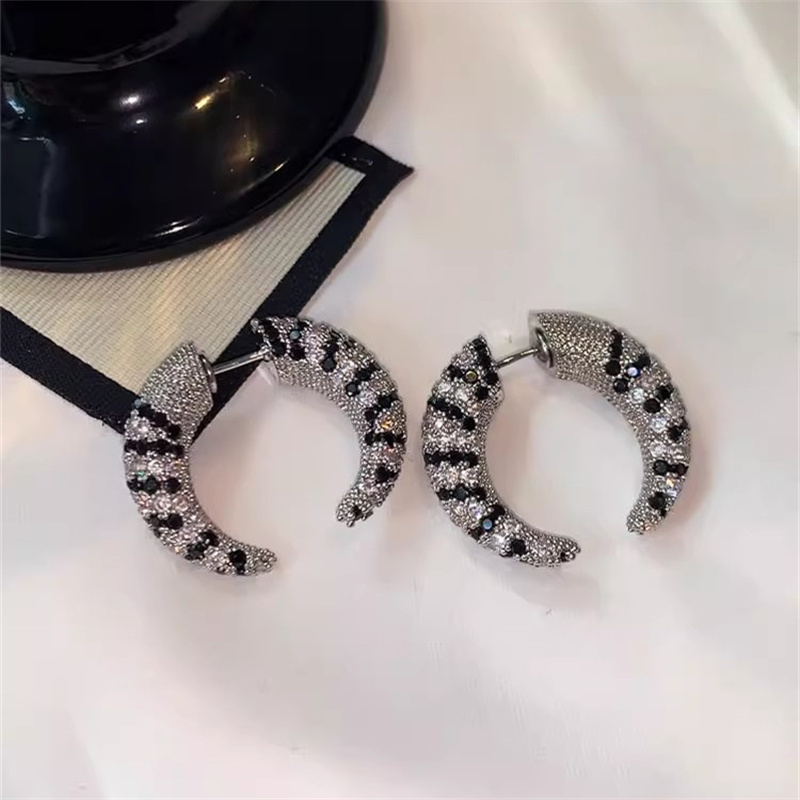 Vintage Front Rear Zircon Horn - Street Fashion Earrings 评论和价格