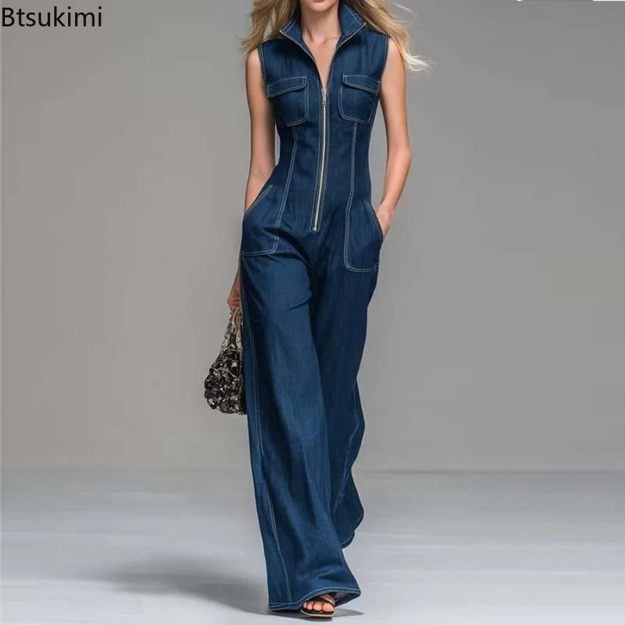 New Women's Sleeveless Denim J - Street Fashion Jeans Women 评论和价格