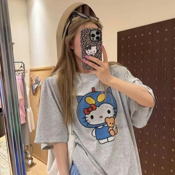 Short Sleeved Hello Kitty Prin - Street Fashion Us 评论和价格