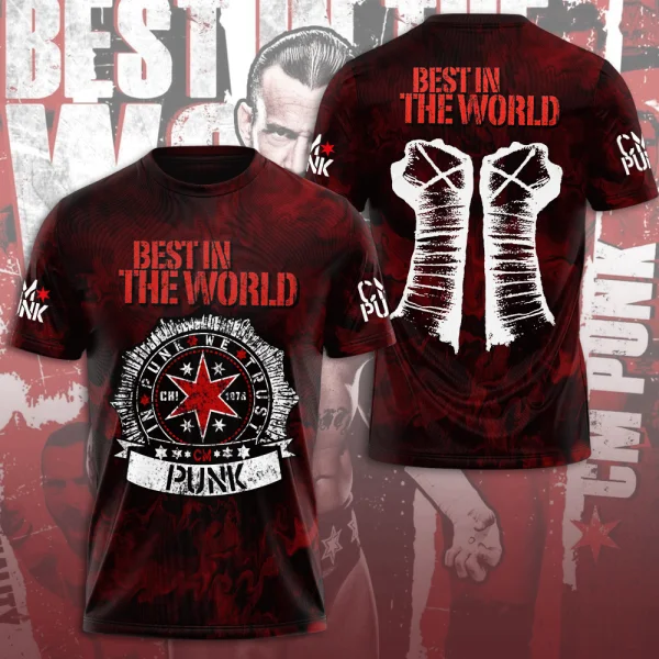 CM Punk 3D All Over Print T-Sh - Street Fashion For Short Guys 评论和价格