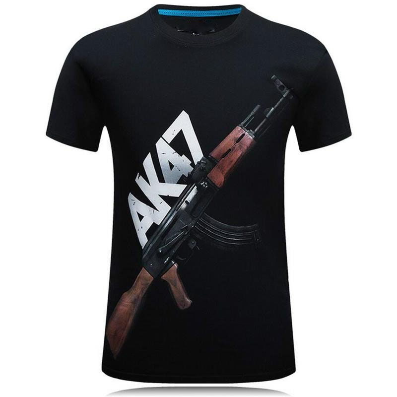 Tough Guy Style 3D Print T-shi - Street Fashion For Short Guys 评论和价格