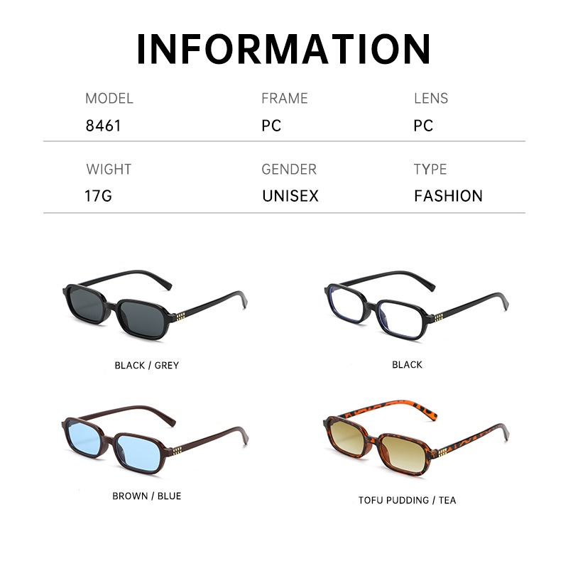 New Small Square Frame Sunglas - Street Fashion High End 评论和价格