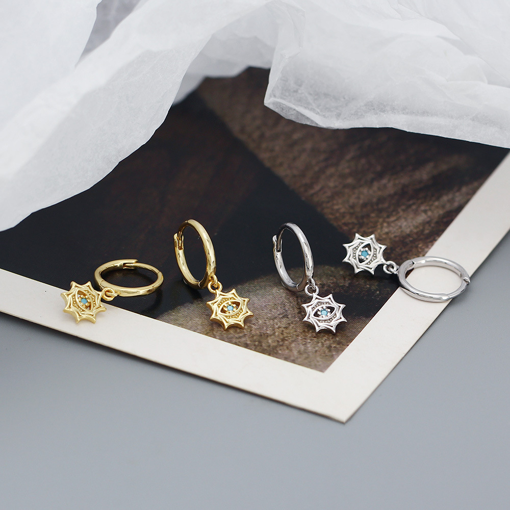925 Sterling Silver Needle Ret - Street Fashion Earrings 评论和价格