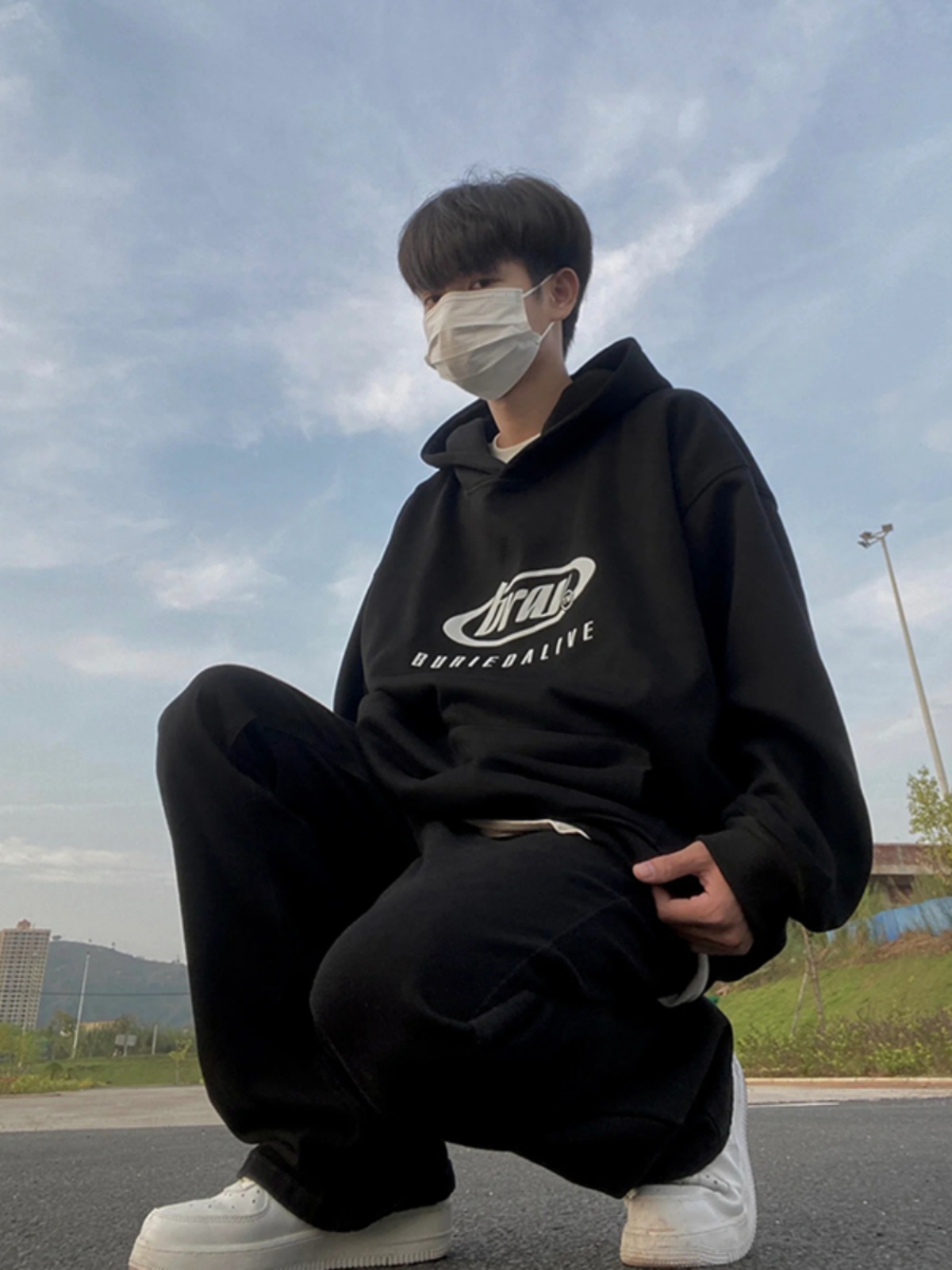 Black Fleece Lined Straight Le - Street Fashion Vibes 评论和价格