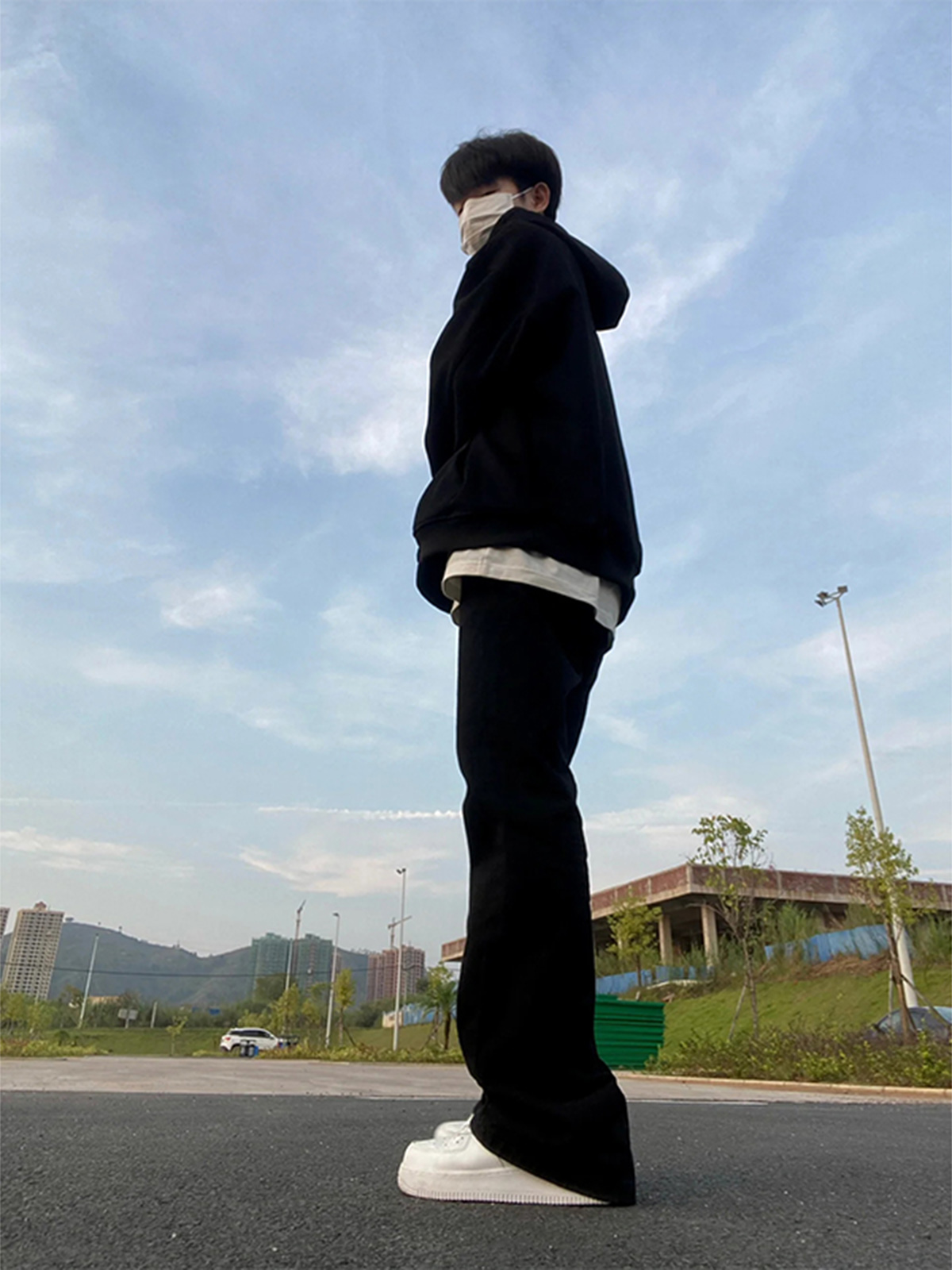 Black Fleece Lined Straight Le - Street Fashion Vibes 评论和价格