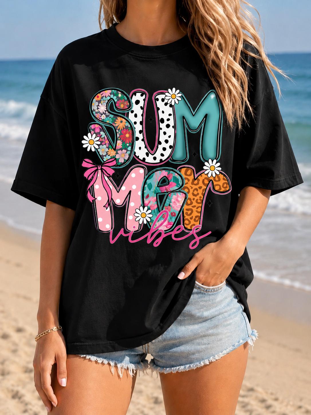 Summer Vibes Floral Beach Grap - Street Fashion Vibes 评论和价格