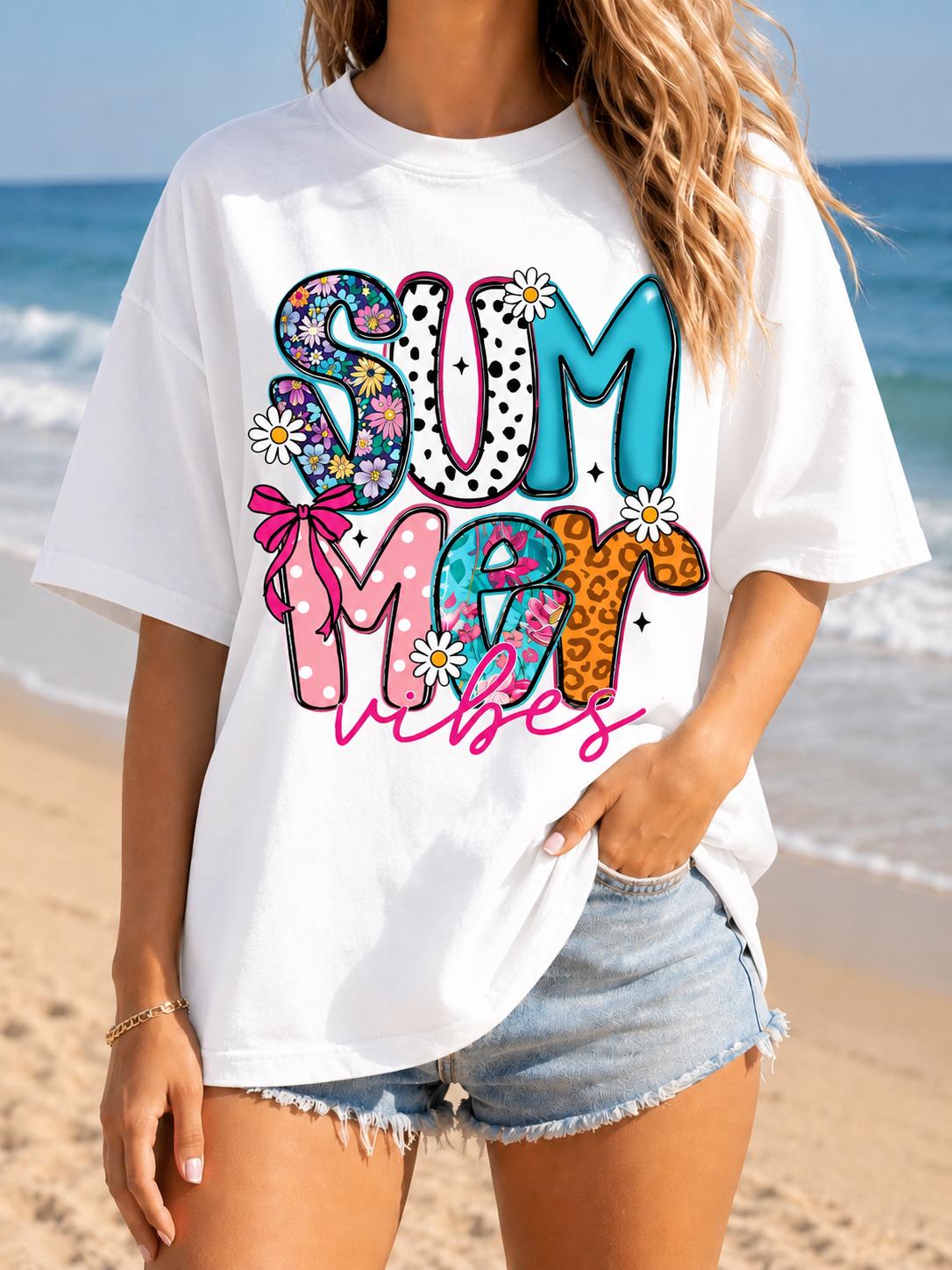 Summer Vibes Floral Beach Grap - Street Fashion Vibes 评论和价格